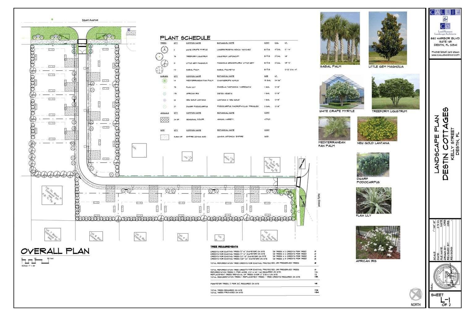 102 Fletcher Way Destin, FL 32541 - Photo 52 of 53 Landscaping Plan