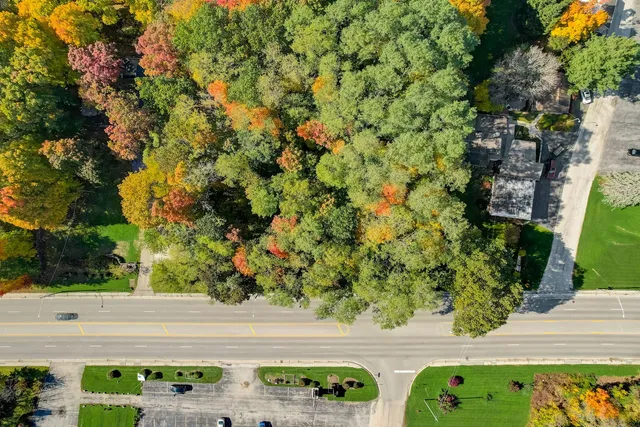a view of a backyard of snow