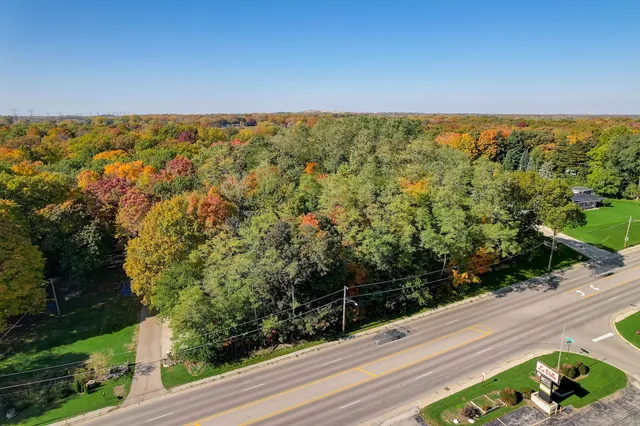 an aerial view of multiple house