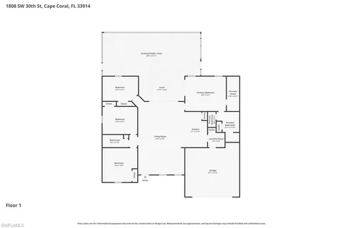 $450,000 | 1808 Southwest 30th Street, Cape Coral, FL 33914