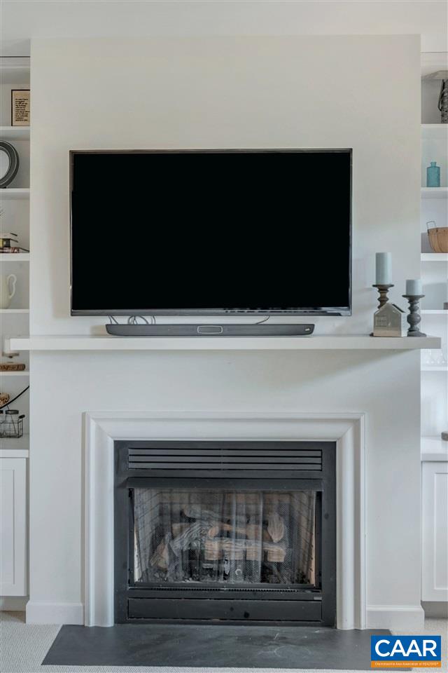 1345 Amber Ridge Road Charlottesville, VA 22901 - Photo 12 of 34 a living room with a fireplace and a flat screen tv