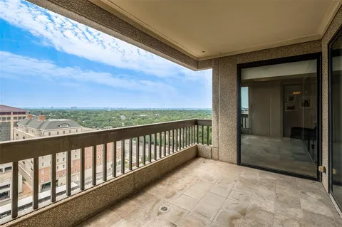 a city view from balcony
