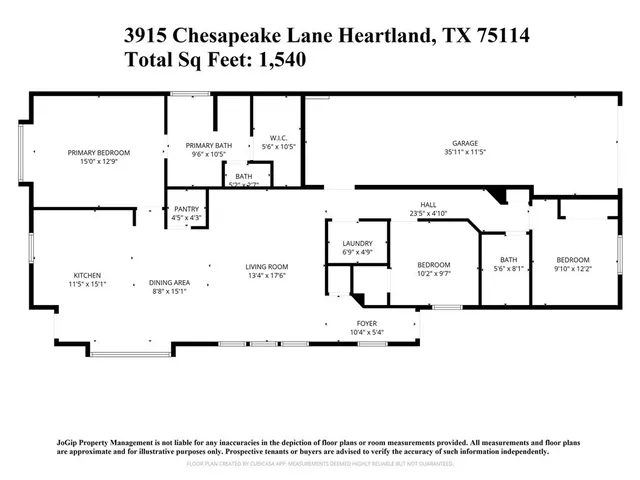 $2,100 | 3915 Chesapeake Lane, Crandall, TX 75114