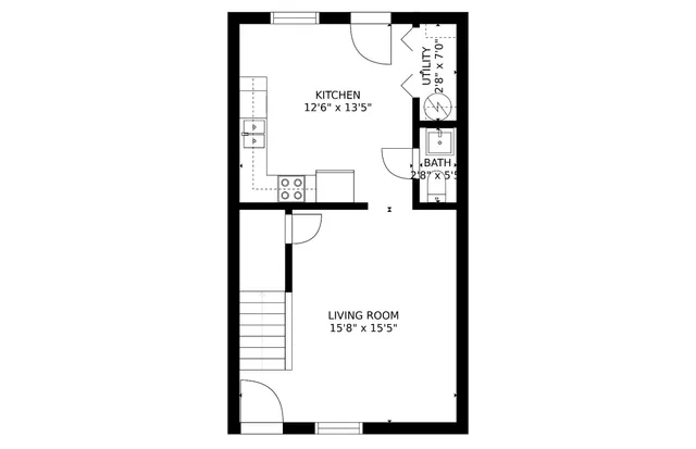 a picture of a bench in a white wall