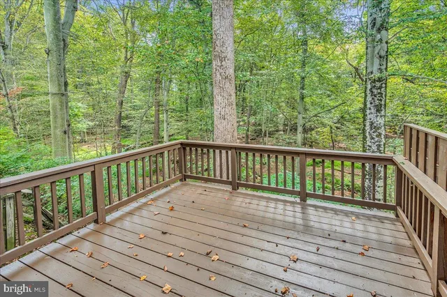 a view of balcony with deck and floor