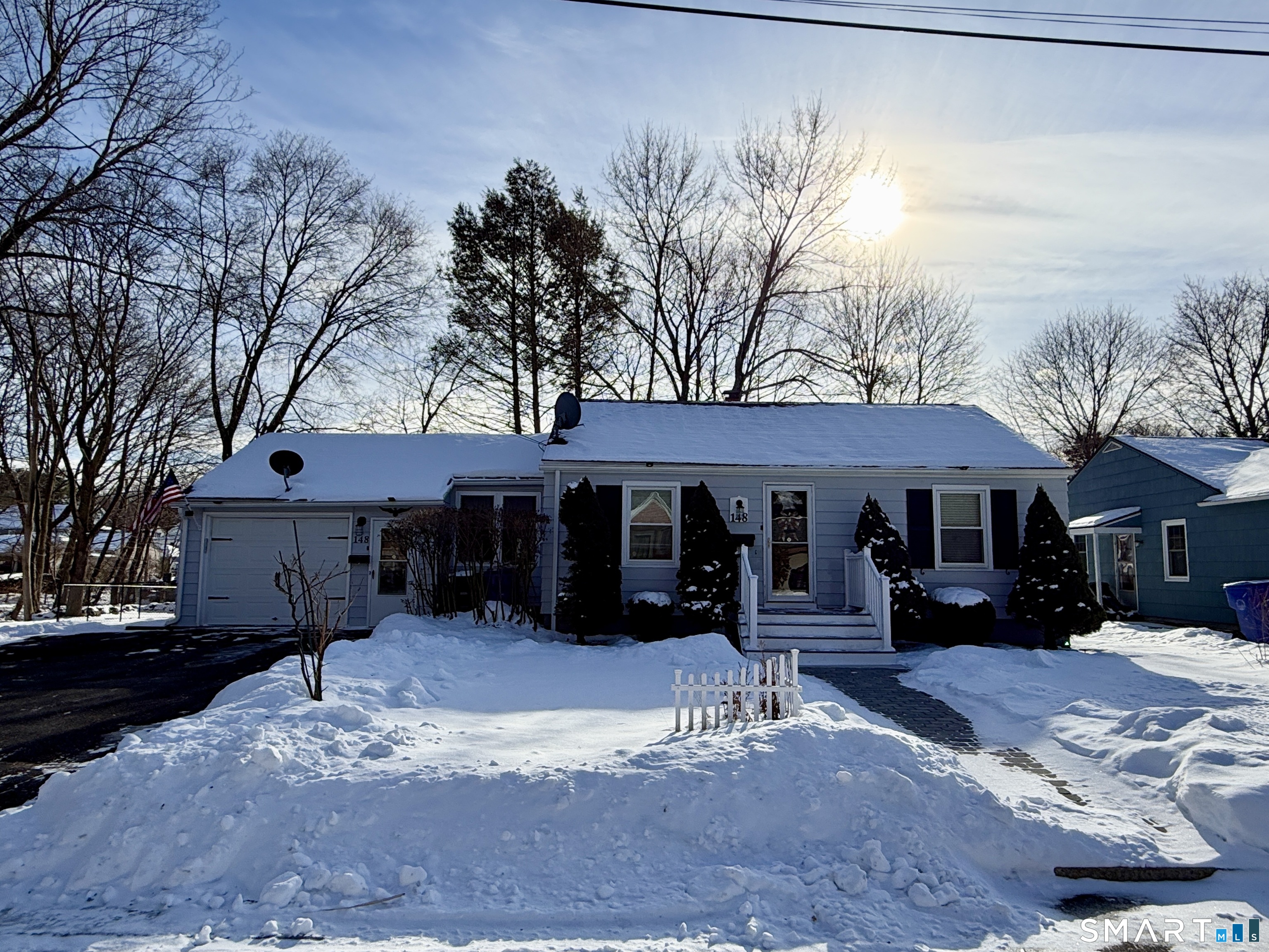 a front view of a house