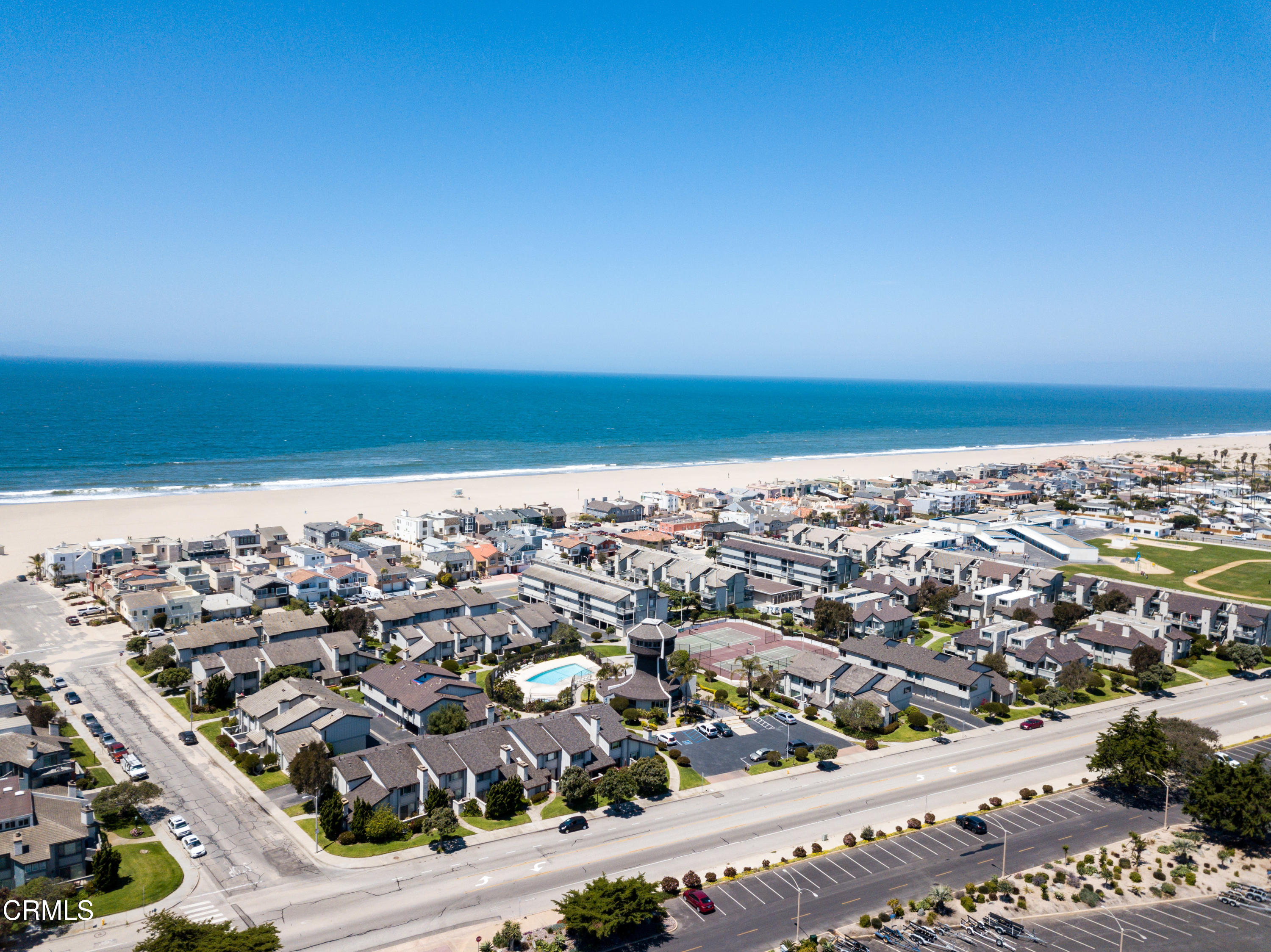 an aerial view of multiple house
