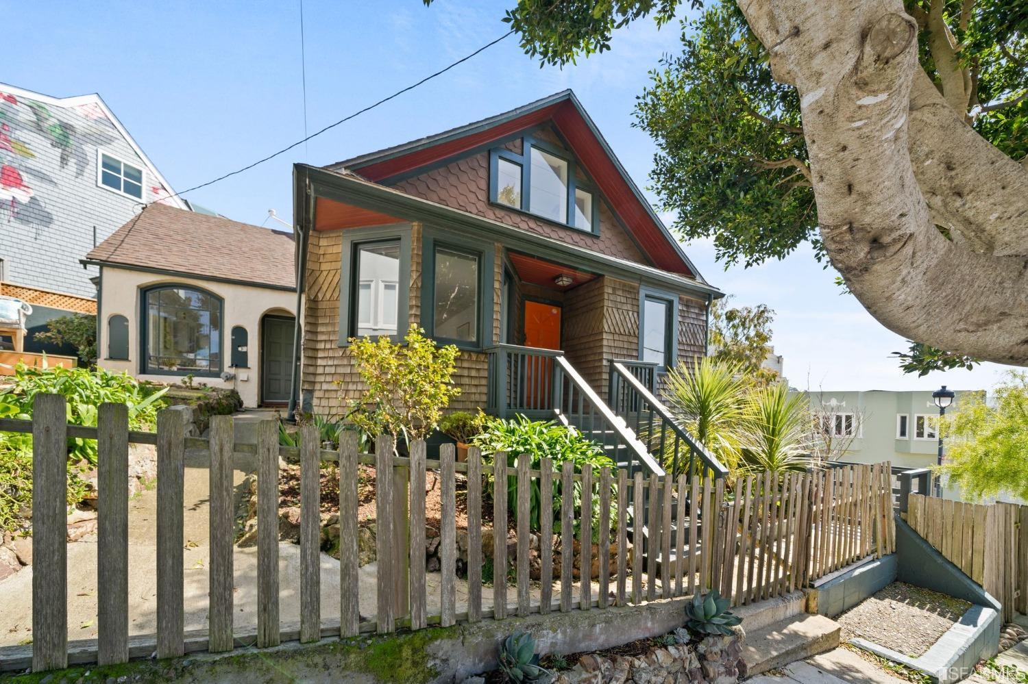 3045 Castro Street San Francisco, CA 94131 - Photo 24 of 44 a front view of a house with garden