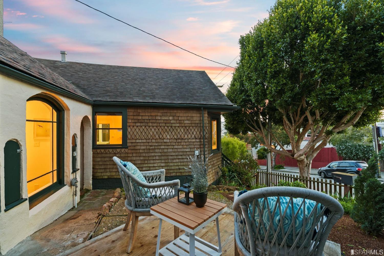 3045 Castro Street San Francisco, CA 94131 - Photo 35 of 44 a roof deck with table and chairs and potted plants