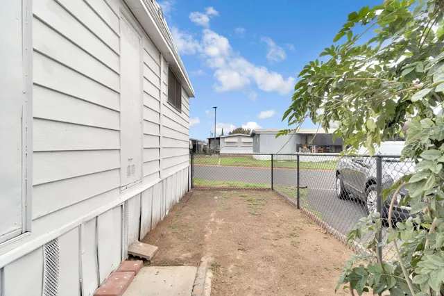 a view of backyard of house