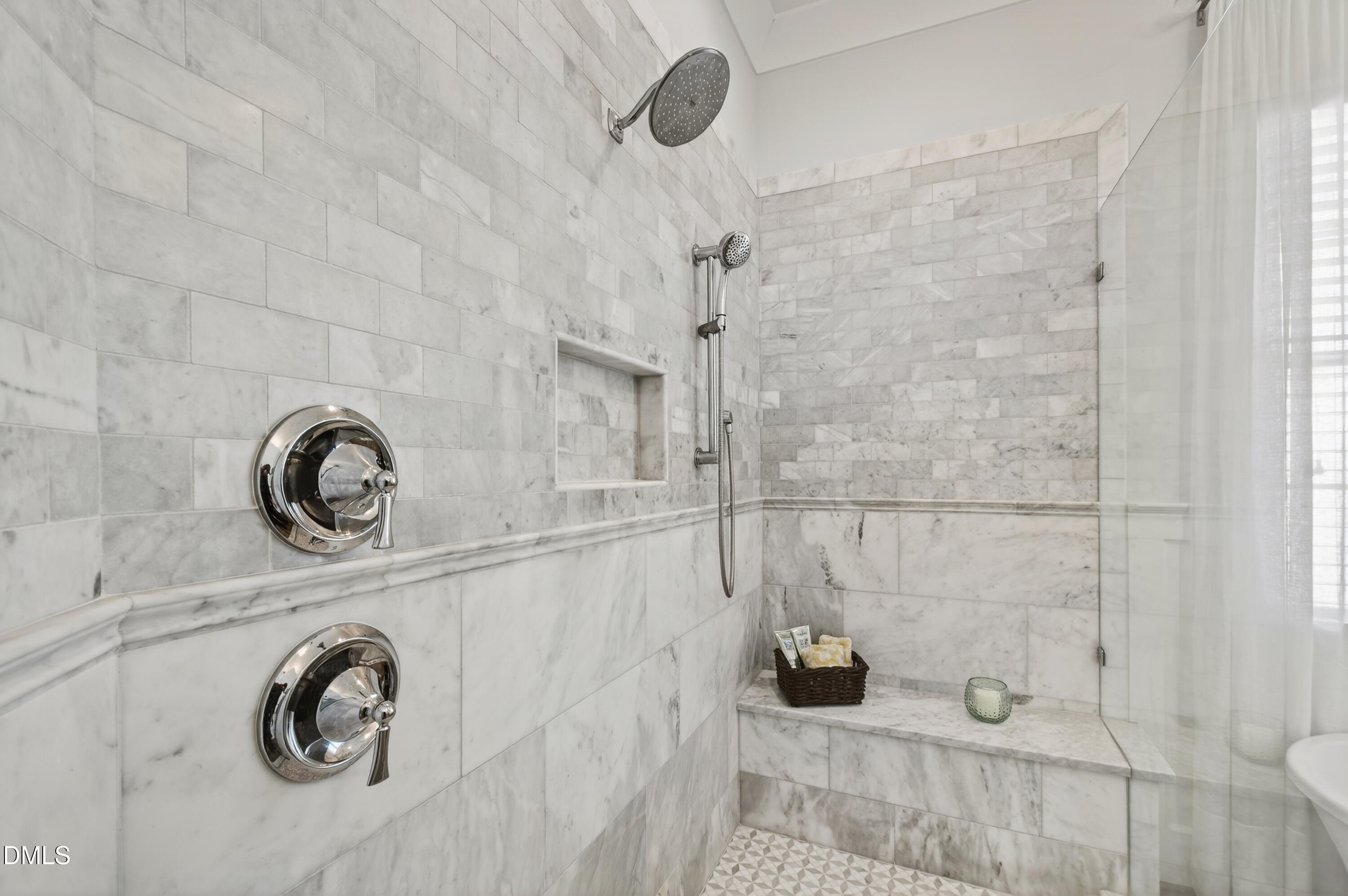 1820 Center Ridge Drive Apex, NC 27502 - Photo 51 of 66 Marble Primary Shower/Frameless