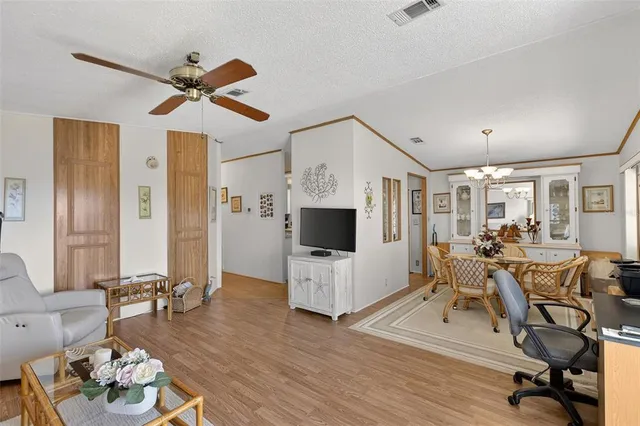 a view of a livingroom with furniture and a living room