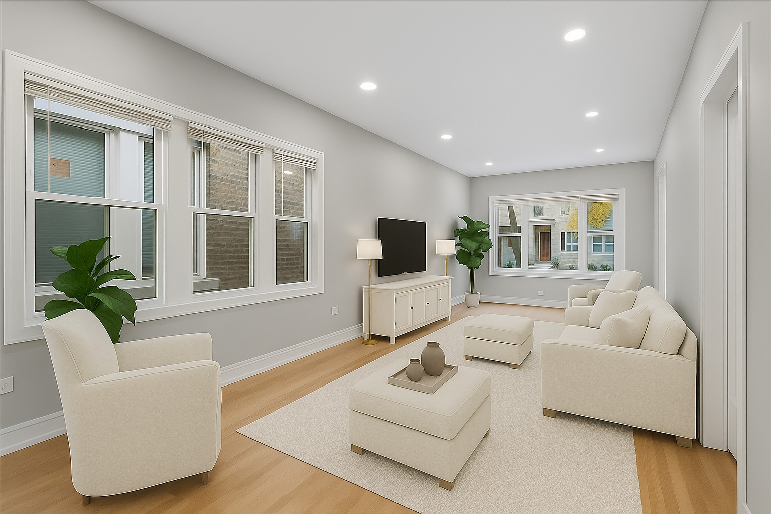 2159 North Parkside Avenue Chicago, IL 60639 - Photo 3 of 23 a living room with furniture and a flat screen tv