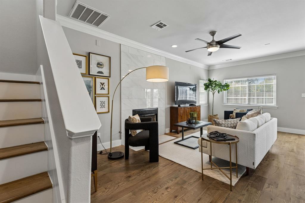 706 South Jupiter Road, Unit 307 Allen, TX 75002 - Photo 3 of 32 Hardwood flooring, recessed lighting, crown molding