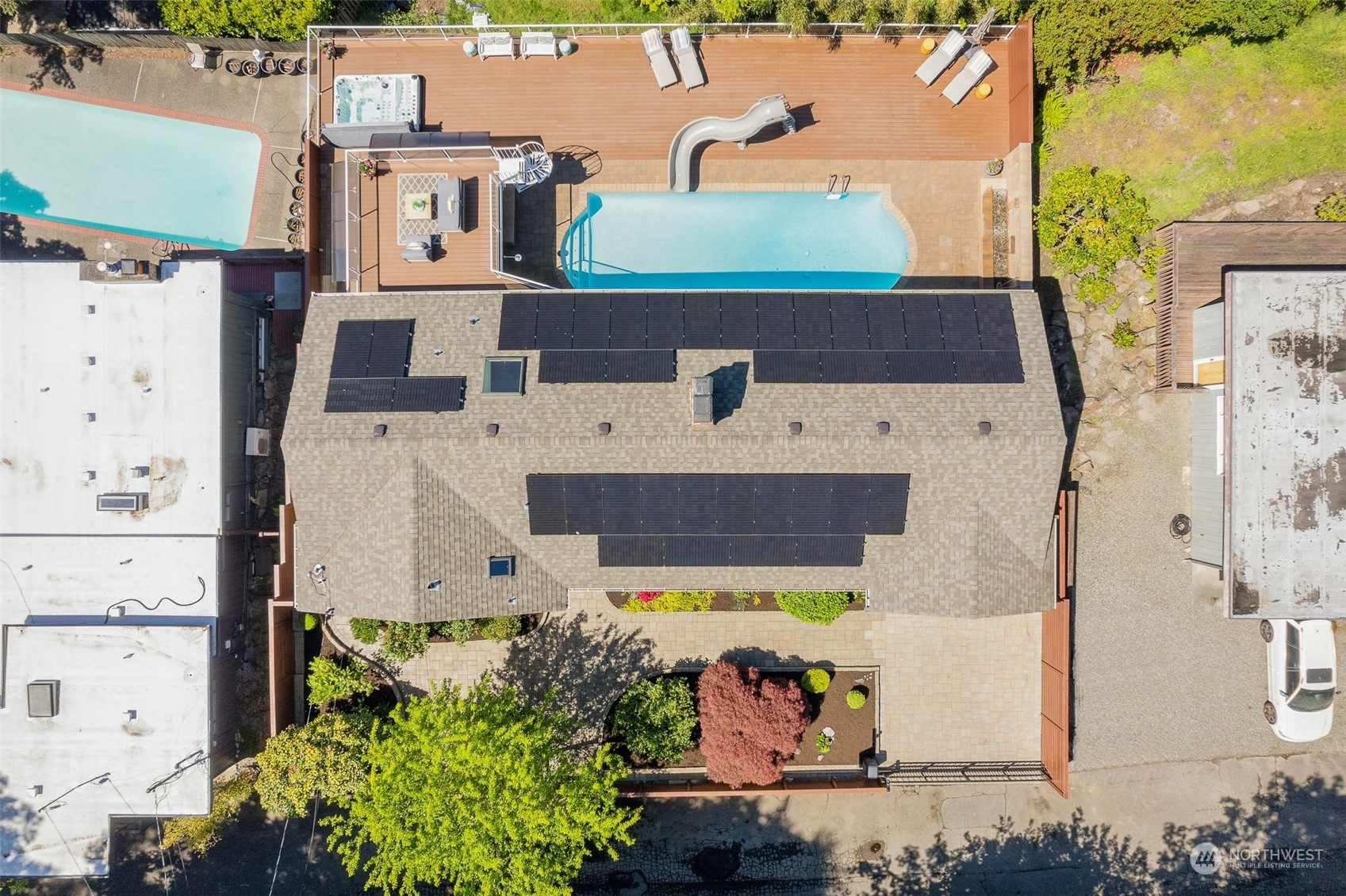 8423 Tillicum Road Southwest Seattle, WA 98136 - Photo 34 of 35 an aerial view of a house with a yard
