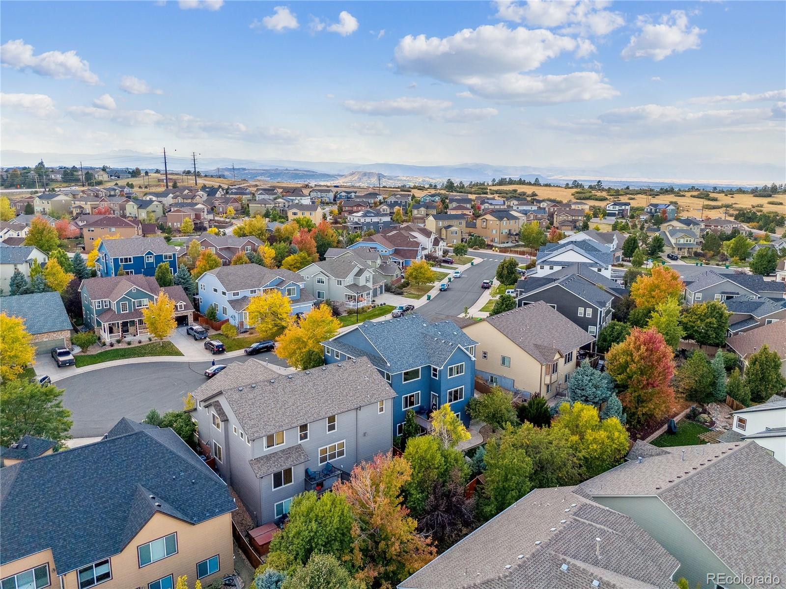 3477 Softwind Point Castle Rock, CO 80108 - Photo 49 of 50 an aerial view of a city