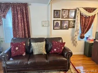 a living room with furniture and a couch