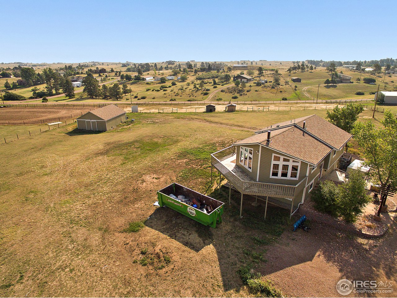 9088 North Awl Road Parker, CO 80138 - Photo 27 of 40 an aerial view of a house with a ocean view