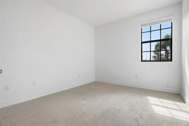 an empty room with a window