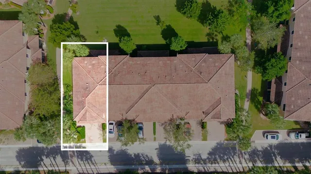 an aerial view of multiple house