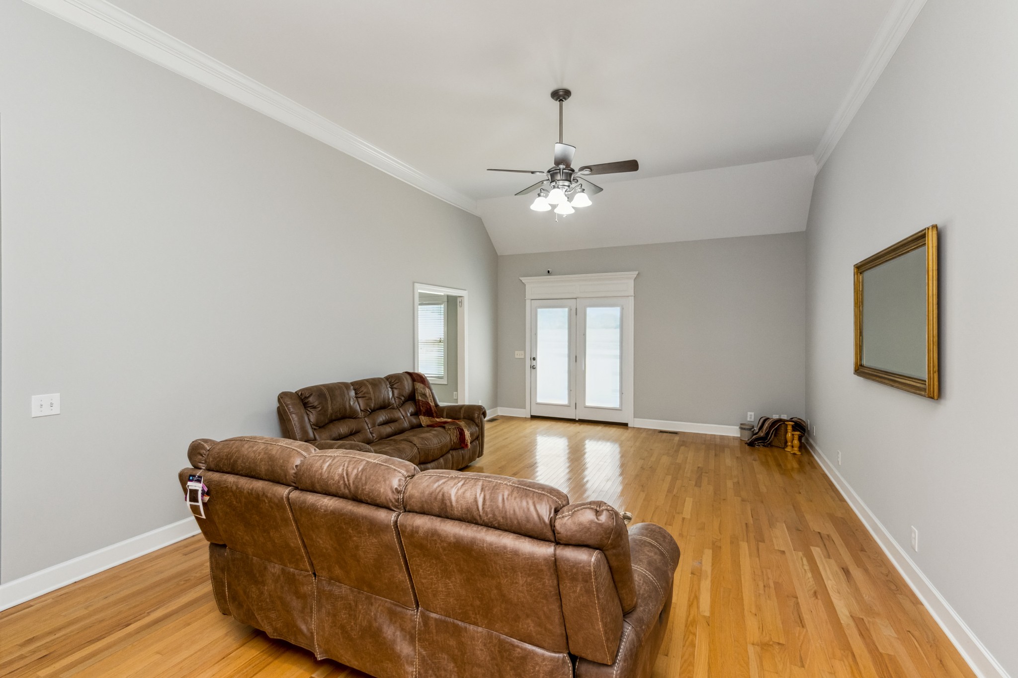 5592 Cedar Grove Road Murfreesboro, TN 37127 - Photo 6 of 43 We're going to walk through each room on this tour....here's the Living/Great Room again with ceiling fan, and french door complete with blinds built in!