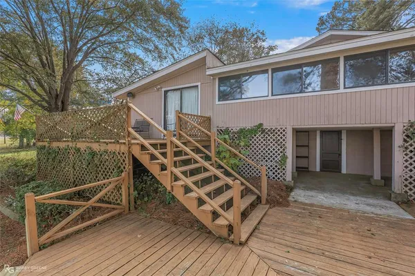 a front view of a house with balcony