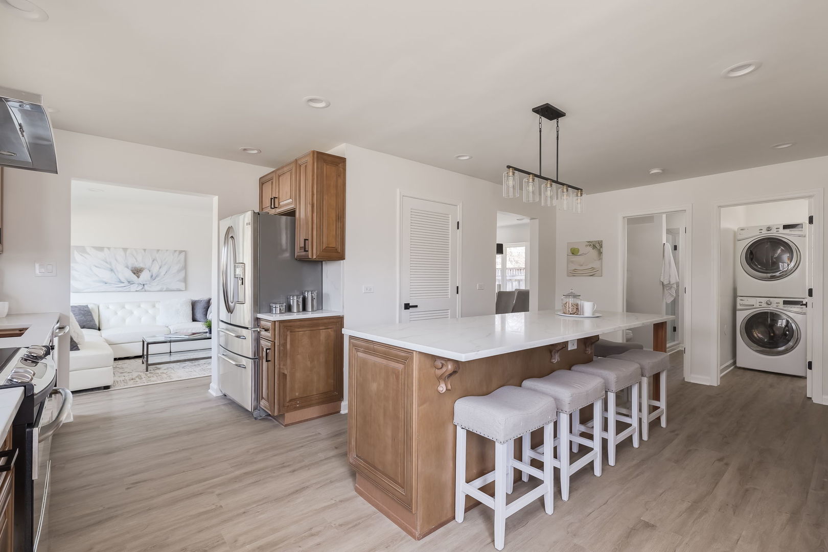 501 Byrd Road Riverside, IL 60546 - Photo 19 of 29 a large kitchen with a table and chairs in it