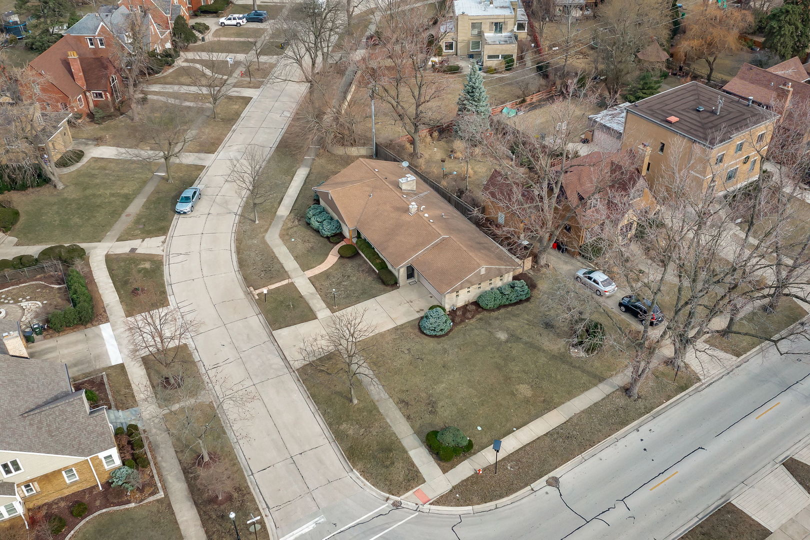 501 Byrd Road Riverside, IL 60546 - Photo 5 of 29 an aerial view of residential houses with outdoor space
