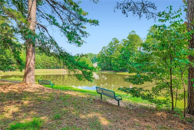 a view of a park with a bench