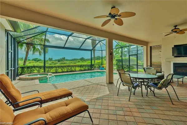 a view of a park with a yard