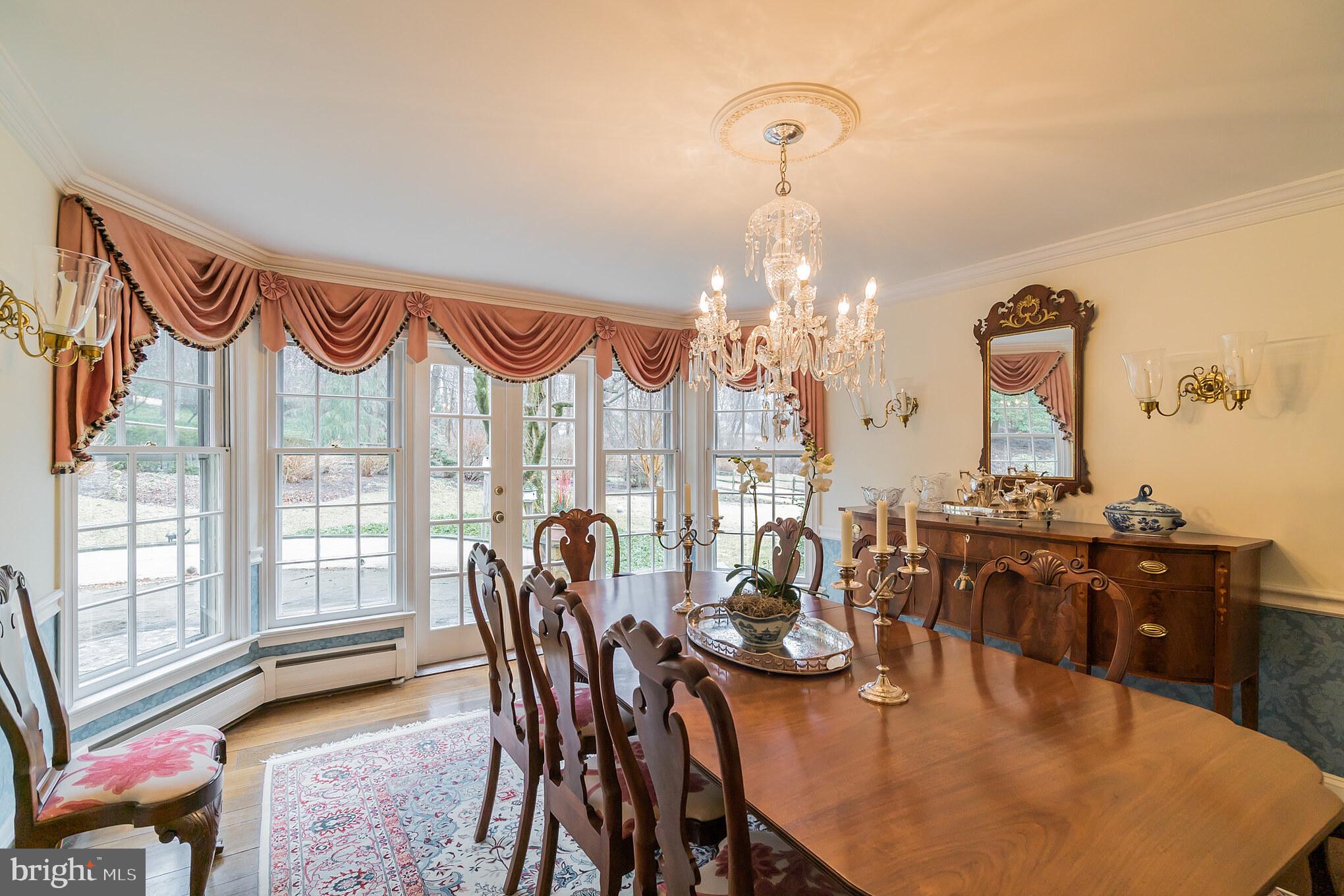 1 Sugarbrook Road Malvern, PA 19355 - Photo 12 of 56 Dining room with access to bluestone patio.
