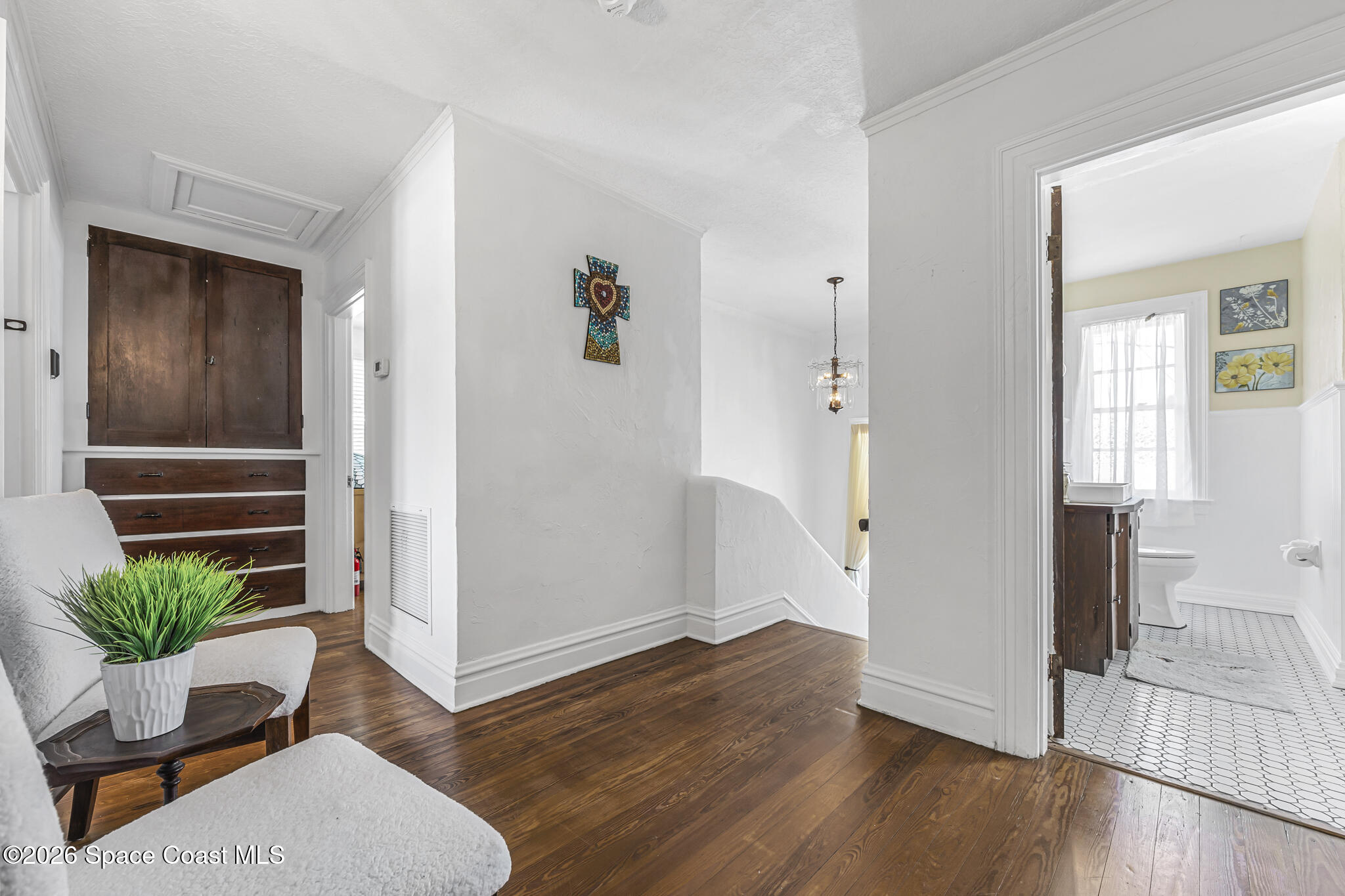 130 Valencia Road Rockledge, FL 32955 - Photo 40 of 72 Upper Level Hall with Full Bathroom
