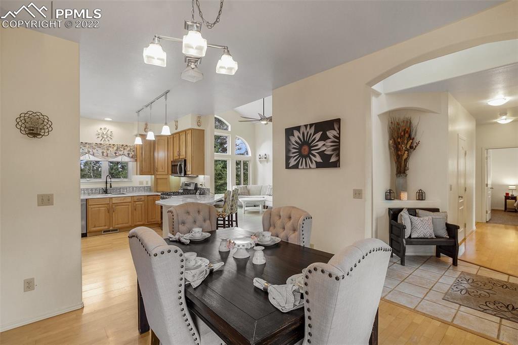 4053 Omer Lane Divide, CO 80814 - Photo 17 of 45 a living room with furniture and a chandelier