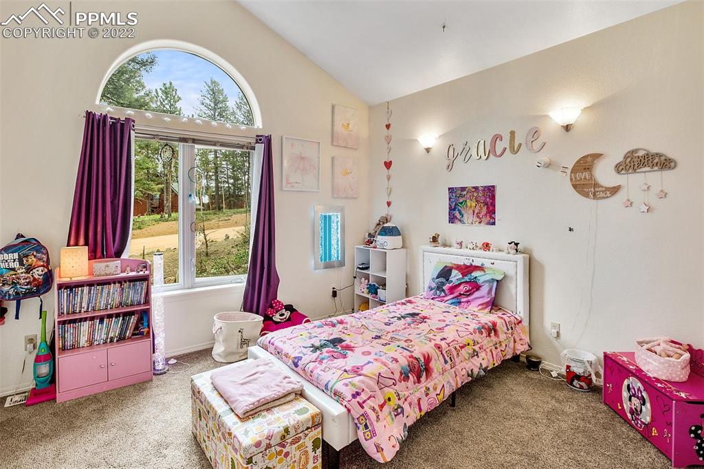 4053 Omer Lane Divide, CO 80814 - Photo 32 of 45 a bedroom with a bed and a large window