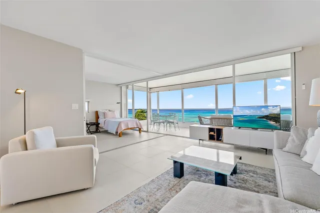 a workspace with furniture and window