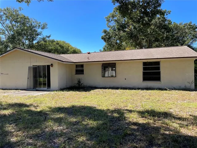 a backyard of a house