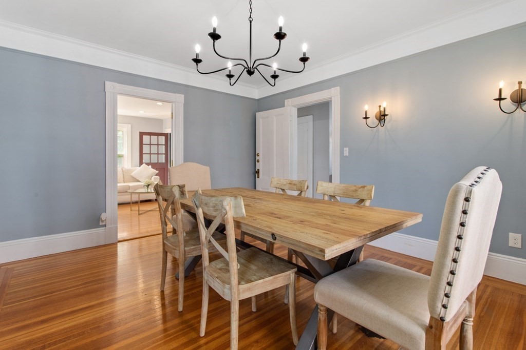 28 Wave Street, Unit 2 Lynn, MA 01902 - Photo 18 of 36 a view of a dining room with furniture and wooden floor