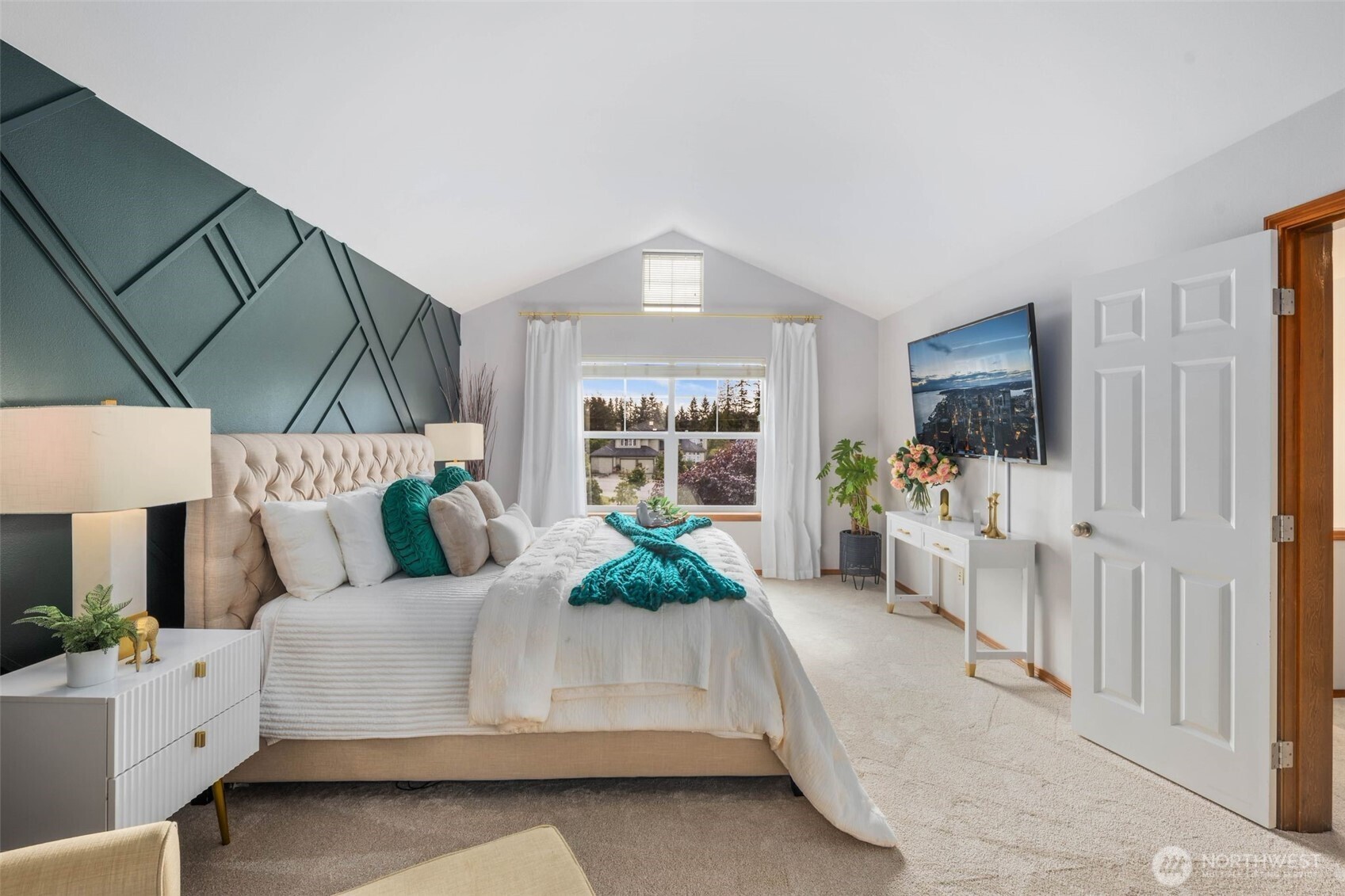 18705 3rd Avenue West Bothell, WA 98012 - Photo 13 of 35 a bed room with a bed and a flat screen tv