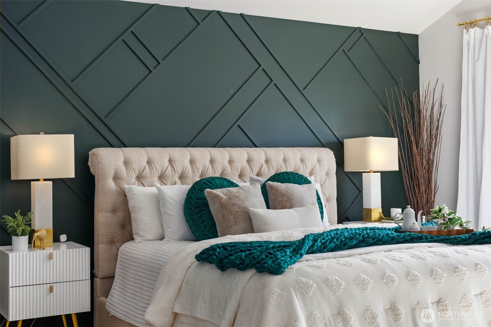 18705 3rd Avenue West Bothell, WA 98012 - Photo 14 of 35 a bed room with a bed window and wall painting