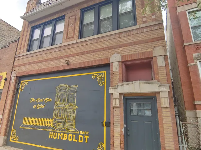 a front view of a building