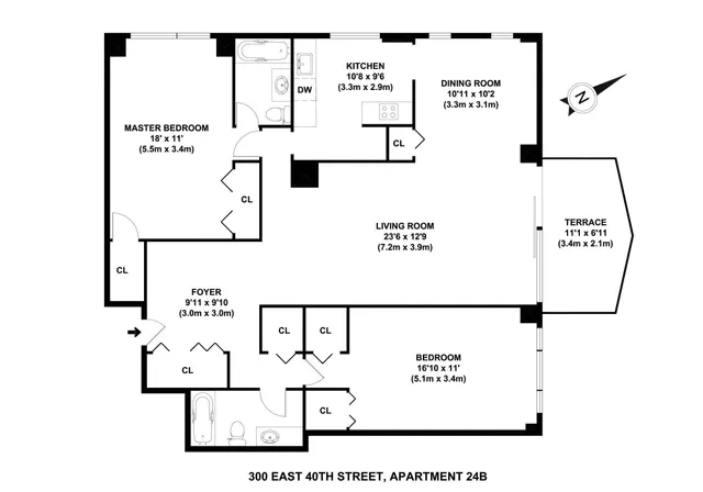 $1,565,000 | 300 East 40th Street, Unit 24B | Murray Hill