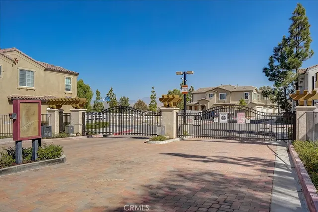 a view of a building with a street