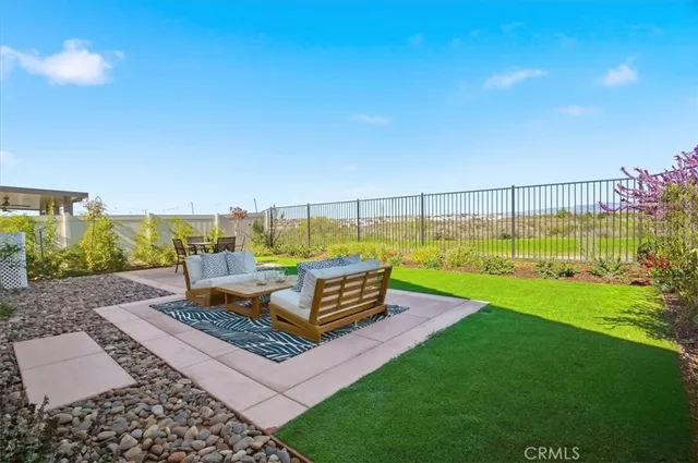 a view of a bench in the garden