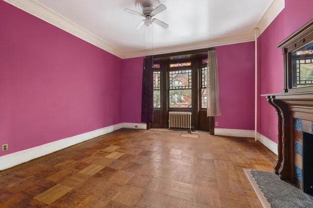 a view of a hallway view with staircase