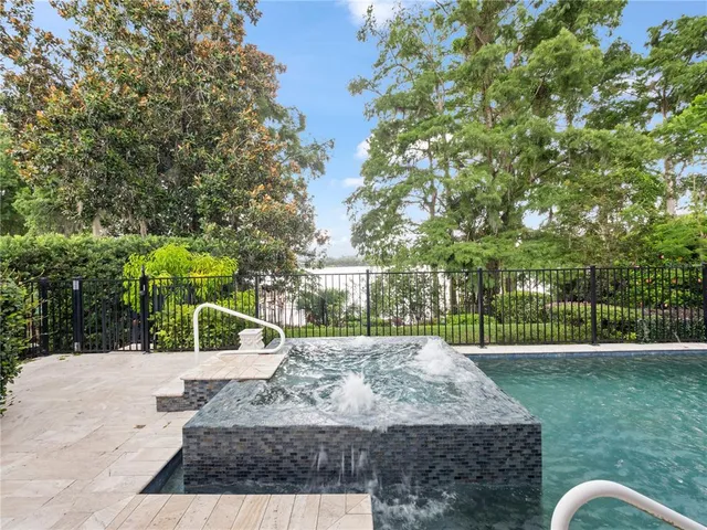 a view of a backyard with a garden