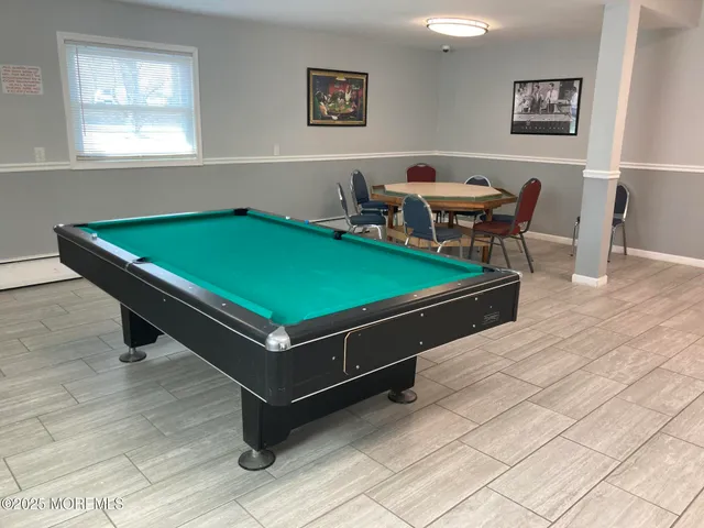 a room with window and a table