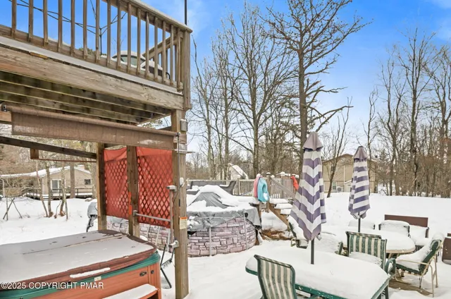 a view of a patio with a yard