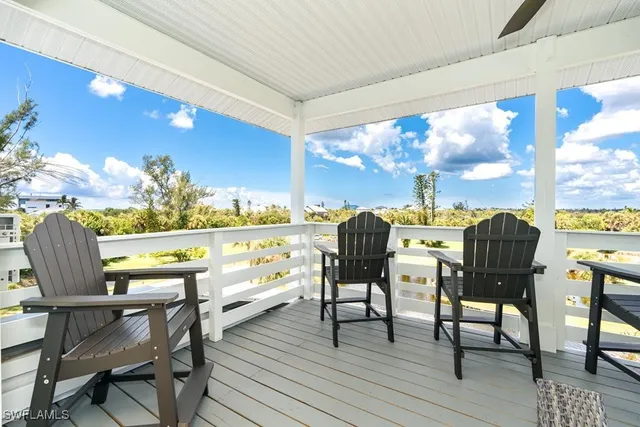 a outdoor space with furniture