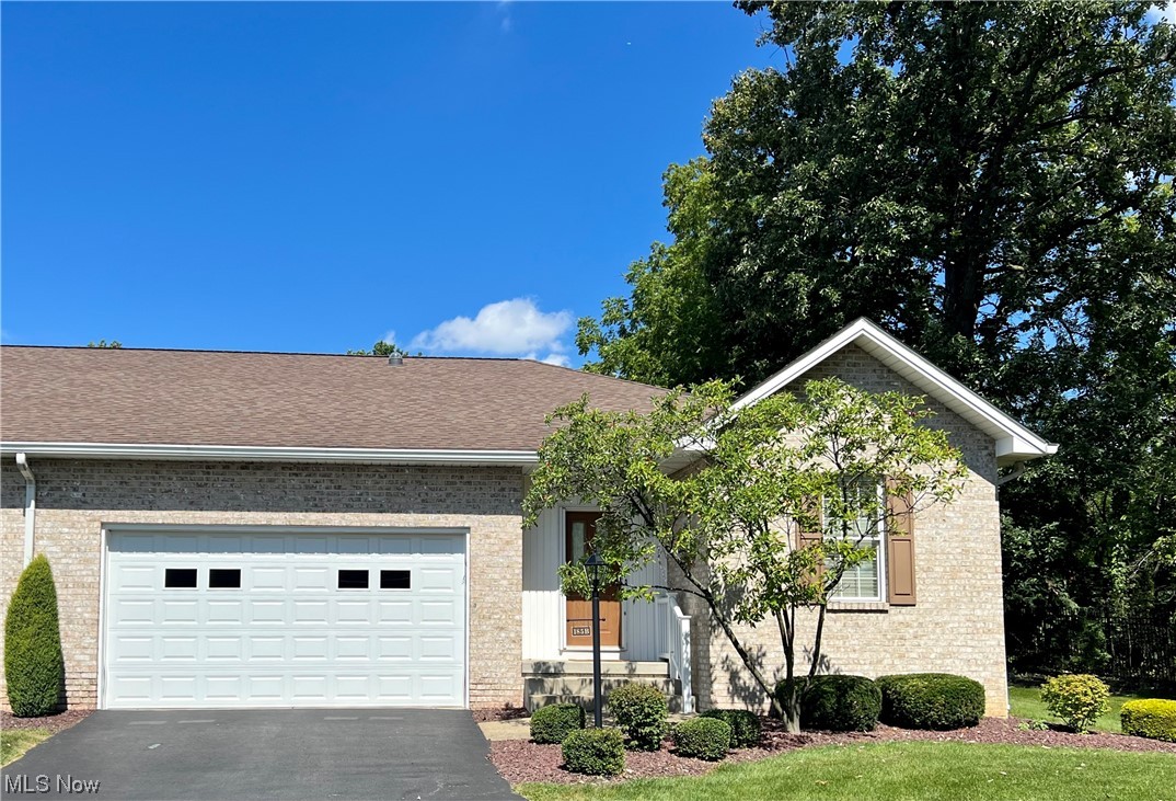 View of front of home with garage