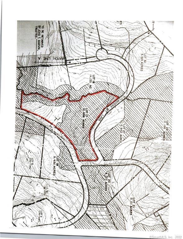 90 Gorham Road Kent, CT 06785 - Photo 1 of 1 Two brooks run through this 12 acre parcel which is why the buildable portion in white is so small